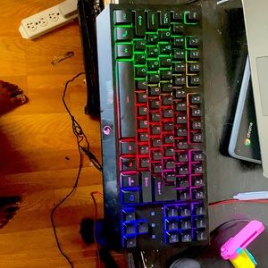 Rainbow gaming keyboard and mouse bye NPET & MFTEK